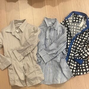 New York & Company women’s Striped and Checkered Shirt Jackets